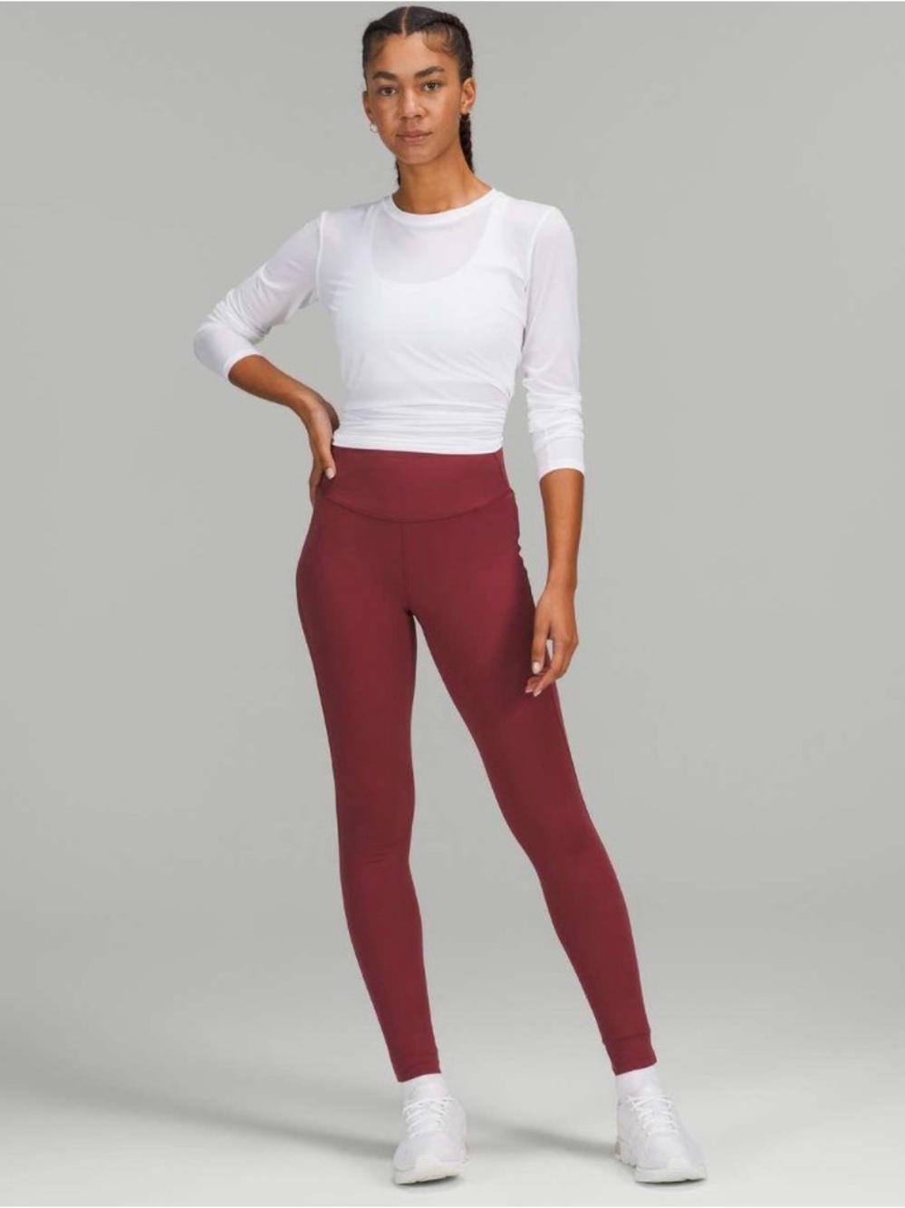 As Is -Lululemon Base Pace High-Rise Tight 28" *Brushed Nulux Size 4